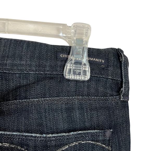 Y2K Citizens of Humanity Dark Wash Liberty mid Rise Bell Bottom Jeans USA Sz 28 - Picture 7 of 12